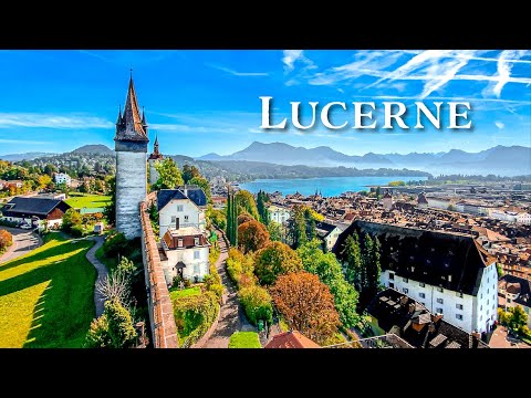 Walking in Lucerne Switzerland 🇨🇭 The most beautiful Swiss city