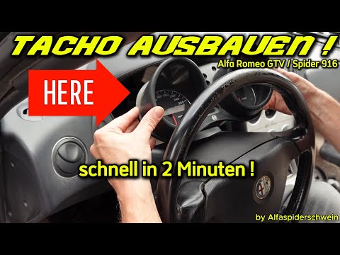 TACHO AUSBAUEN ? Ganz einfach 😅👍 ALFA ROMEO 916 _ GTV / Spider TwinSpark & V6 | by Alfaspiderschwein