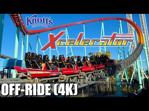Off-ride footage of a Xcelerator train