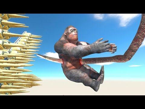 Can Someone Avoid Giant Tentacle and Jump Rotating Spikes - Animal Revolt Battle Simulator