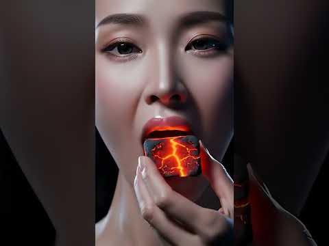 ASMR eating lava video #ai #asmr #fypシ゚viral #girls #eating #lava