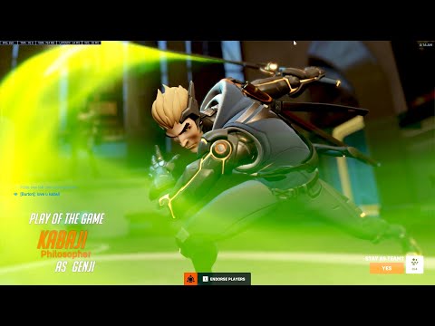 KABAJI TRACER AND GENJI WITH GENOS SKIN - POTG! [ OVERWATCH 2 TOP 500 SEASON 3 ]