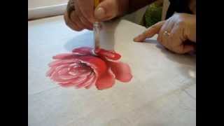 Pintura em tecido Eliane Nascimento: Rosas