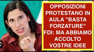 OPPOSIZIONI PROTESTANO IN AULA "BASTA FORZATURE" FDI: MA ABBIAMO ACCOLTO VOSTRE IDEE