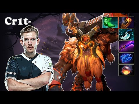 Crit - Earthshaker Support | Dota 2 7.29d Gameplay