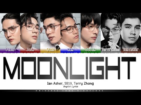 IAN ASHER, SB19, TERRY ZHONG - 'MOONLIGHT' (Color Coded Lyrics)