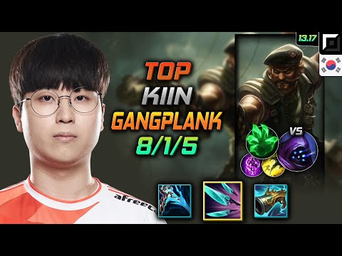 Gangplank Top Build Kiin Navori Quickblades Grasp of the Undying - LOL KR Master Patch 13.17