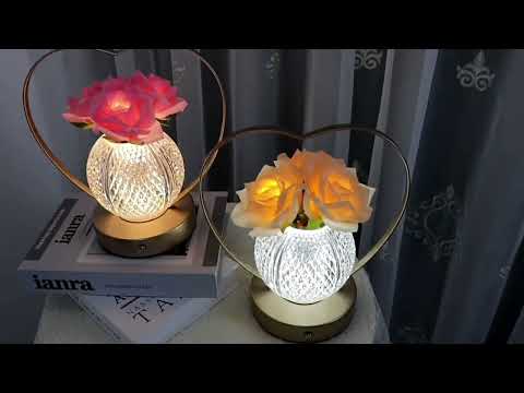 ローズLEDライト 造花 ベッドルーム ベッドサイドランプ 間接照明