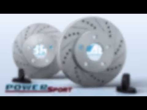 PowerSport Drilled & Slotted x2 with Ceramic Pads
