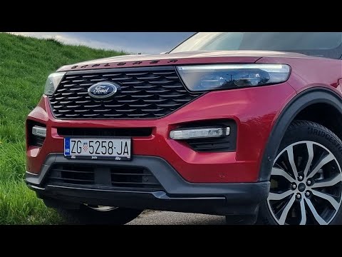Ford Explorer PHEV - LED headlights NIGHT review (+Indicators) Ambient light