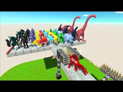 Only Fast Runners Will Pass Trap - Animal Revolt Battle Simulator