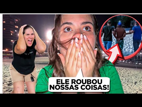 PASSAMOS A NOITE NA PRAIA e LEVARAM NOSSAS COISAS!