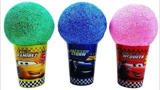 Play Foam Ice Cream Disney CARS Cups and Surprise Eggs Fun for Kids Toytube