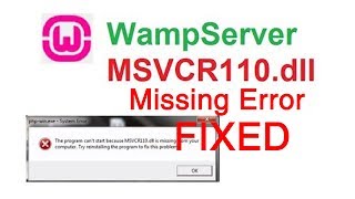 [ Solved ] MSVCR110.dll is missing when WAMP server install || Tech Pickle