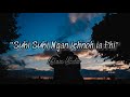 Suki Suki Ngan Iehnoh Ia Phi I Will Leave You Silently KhrawUmdor