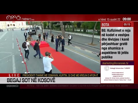 Edicioni informativ - 15 Gusht 2022 - Ora 09:00 - Ora News