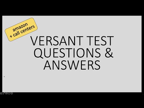 Versant Test Amazon - Questions and Answers with Exam Tips, Examples & Complete Practice Exercises