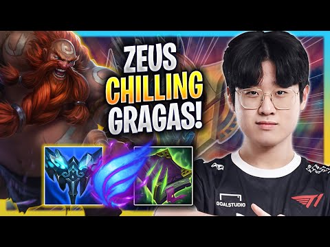 ZEUS CHILLING WITH GRAGAS! - T1 Zeus Plays Gragas TOP vs Aatrox! | Season 2023