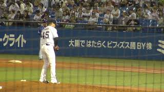 20190710 ハフ(S)の投球の様子(打者:ロペス(DB) 神宮球場)