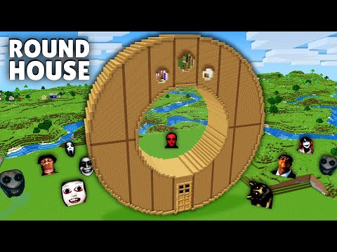 SURVIVAL ROUND HOUSE vs 100 NEXTBOTS in Minecraft - Gameplay - Coffin Meme