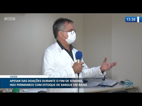 HGV permanece com baixo estoque de sangue, apesar de doações durante o fim de semana 02 03 2021