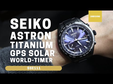 Seiko Astron Titanium GPS Solar World Time Japan Made SSE111