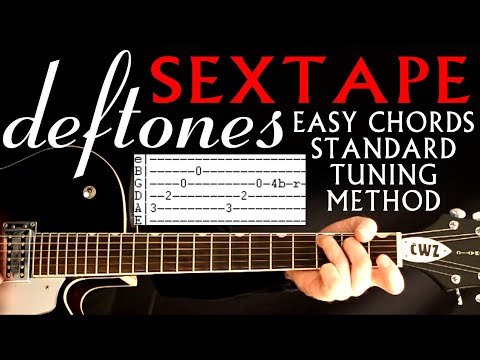 Deftones Sextape Standard Tuning Method / Guitar Tabs / Guitar Lesson with Easy Chords
