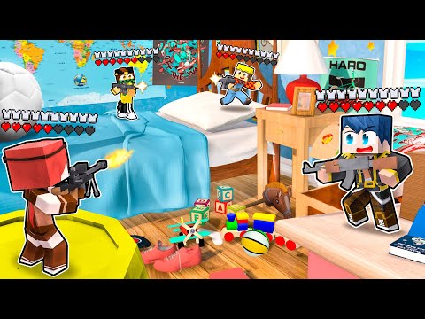GUERRA NELLA CAMERETTA GIGANTE CONTRO I MIEI AMICI! - MINECRAFT