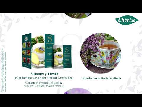 Cherise Specialiteas Summery Fiesta Cardamom Lavender Herbal Green Tea (2 g x 25 Pyramid Tea Bags)