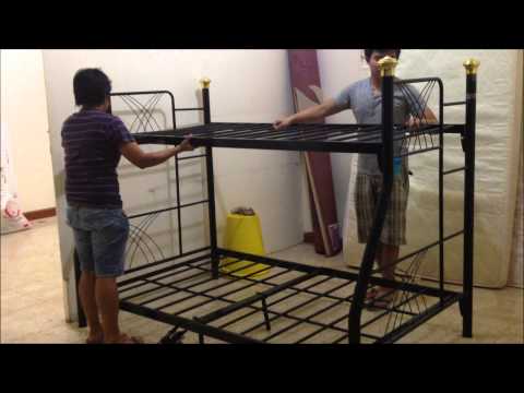 How to assemble a metal double deck bed