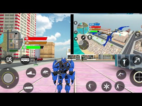 Flying Dragon Robot Car Game( Robot Game)-Android Gameplay