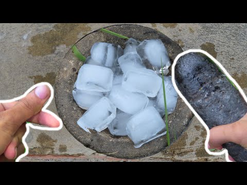 Ice crushing mixed with Coca - Satisfying crushing things videos