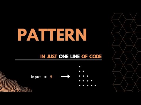 Print The Pattern With One Line Of Code Python 2022 Pattern Python Oneliner