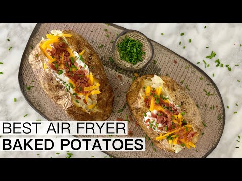 Best Air Fryer Baked Potatoes Crispy Outside, Fluffy Inside | Easy Air Fryer Recipe