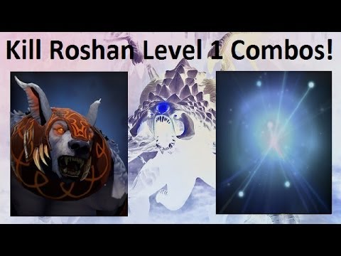 Dota 2 Kill roshan lvl 1 Combos #2 - IO and Ursa