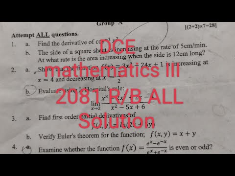2081 question all solution of maths III DCE#maths #engineeringcourses #solution #dceu  #2081