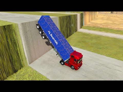 Cars vs Unfinished Road Crashes BeamNG Drive