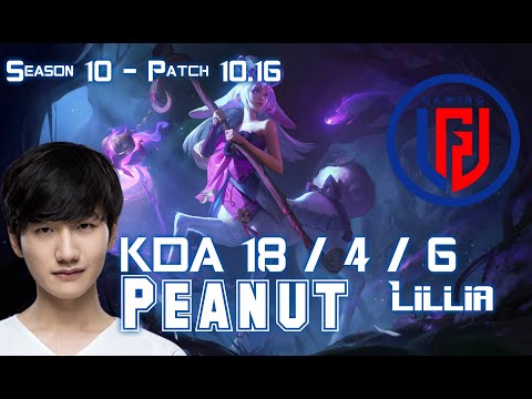 LGD Peanut LILLIA vs EVELYNN Jungle - Patch 10.16 KR Ranked
