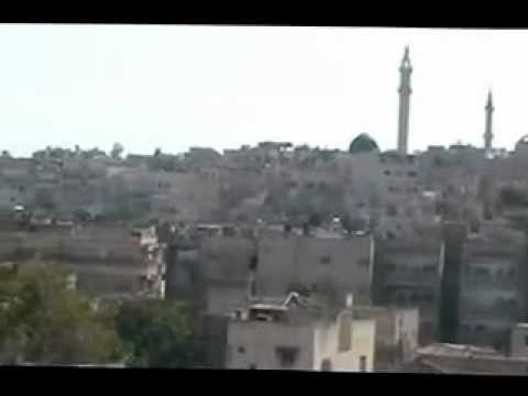 رصد لأصوات الإشتباكات الدائرة في مدينة حماة بين مقاتلي الجيش الحر وقوات النظام