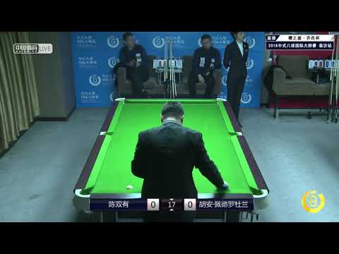 Chen Shuangyou VS Juan Pedro Duran Lopez (SPA) - World Chinese 8 Ball Masters 2018-2019 Stop 1 Linyi