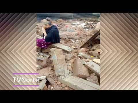 Intensa lluvia caida el 10 de Julio, en la N.S, dejó sin vivienda a familia de escasos recursos.