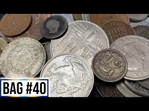 BEAUTIFUL SILVER FOUND Searching A Foreign Coin 1/2 Pound Loot Bag (Nice Finds) - Bag #40