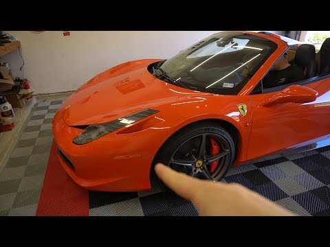 Changing the brake fluid on a Ferrari 458 Italia and F430