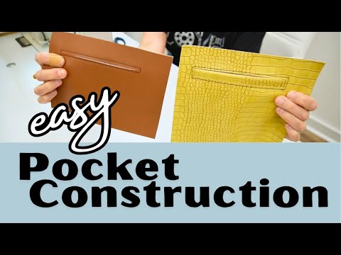 How to Sew Slip Pockets – 2 Easy Pocket Construction Techniques #bagmaking