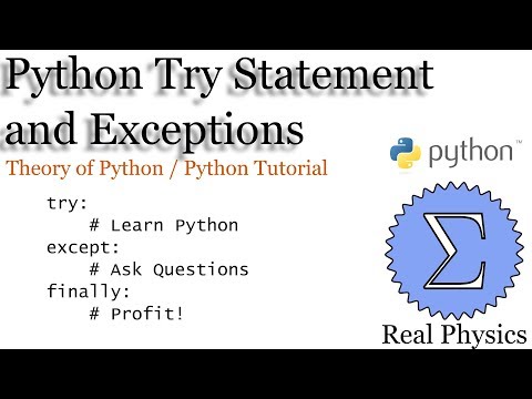 Python Try Statement and Exceptions Theory of Python Python Tutorial