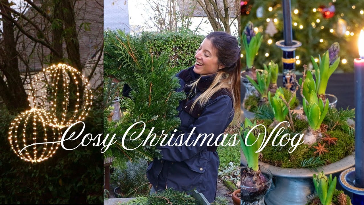 COSY VLOGMAS: Last Festive Touches in the Garden & Wreath Making ✨❄️