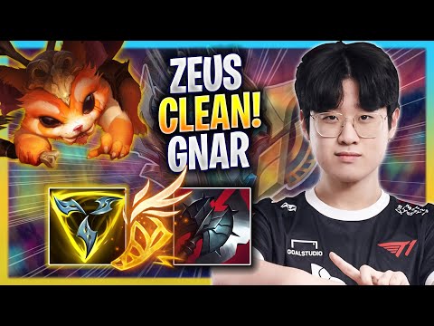ZEUS IS SO CLEAN WITH GNAR! - T1 Zeus Plays Gnar TOP vs K'sante! | Bootcamp 2023