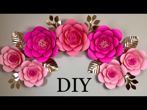 DIY Room Decor Ideas -Paper Flower wall Decoration Ideas Easy And Simple