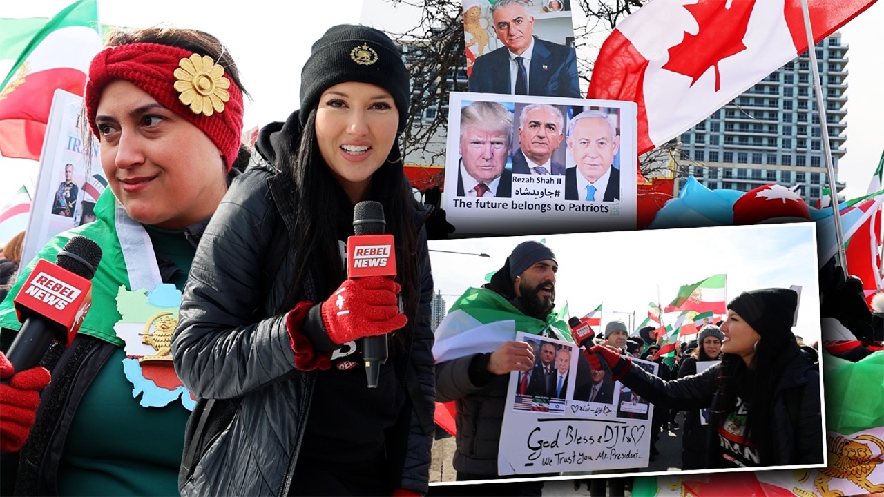 "Thank you Trump!" Thousands show in Toronto to celebrate US & Israel strikes into Iran