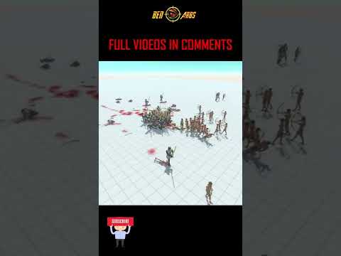 50 archers vs 50 teutonic knights in Animal revolt battle simulator